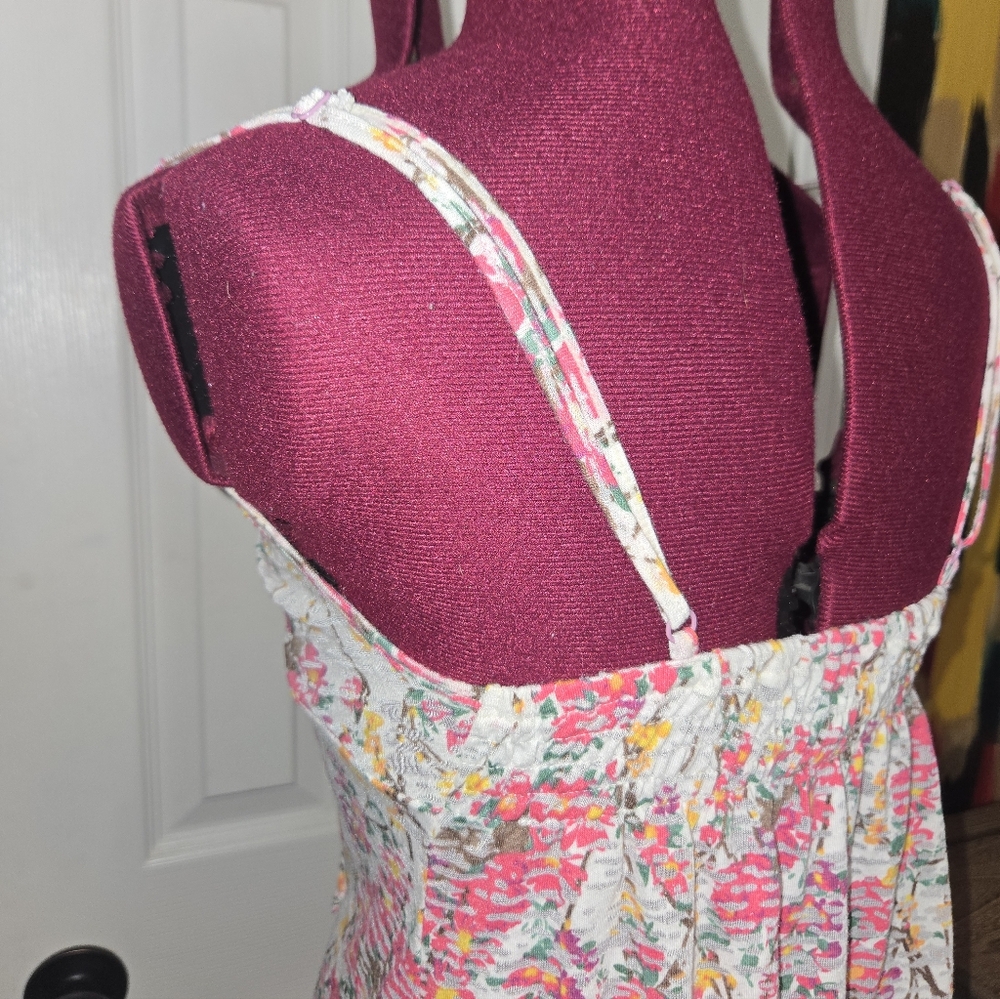 Free People Medium Floral Strappy Cotton Top - Picture 3 of 8